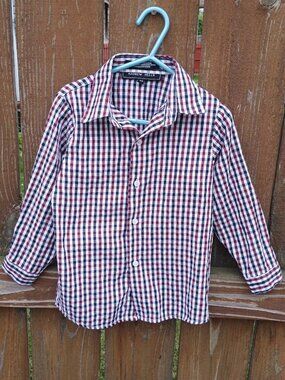 Andrew Fezza Plaid Button Down Shirt Sz. 3T
